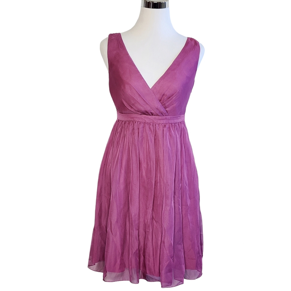 Anthropologie BHLDN Hitherto Sz 2 Sleeveless V-neck Chiffon Dress.